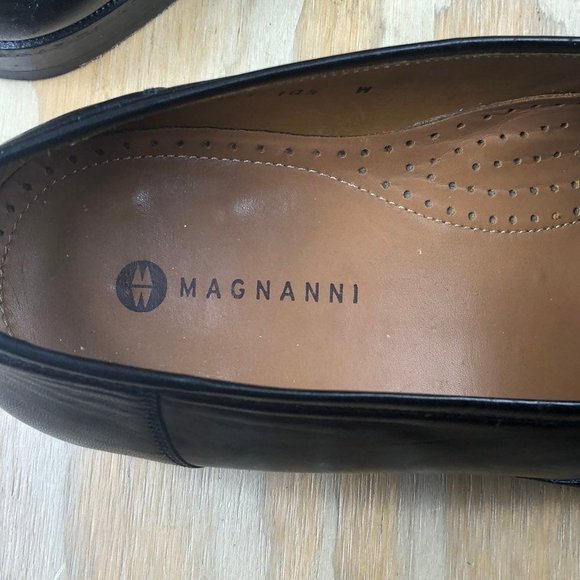 Magnanni Kiltie Tassel Black Leather Loafers - Picture 7 of 10